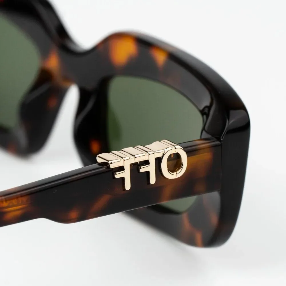 Off-White RENTON Women Sunglasses Havana Green Rectangle OERI13C RENTON 6055 - Picture 7 of 12